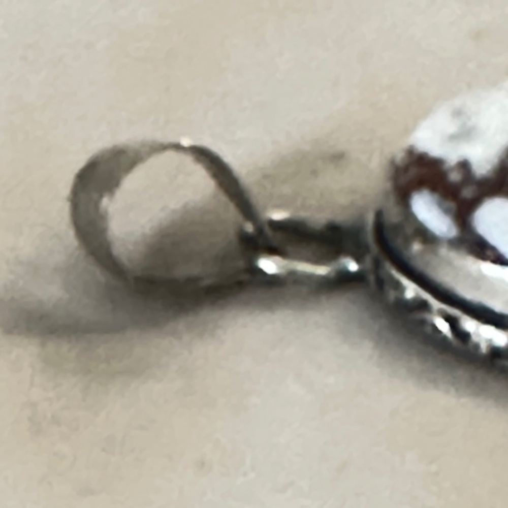 925 Sterling Silver Plated Wild Horse Jasper Pendant, Oval, Fair /Good Condition - Picture 4 of 9